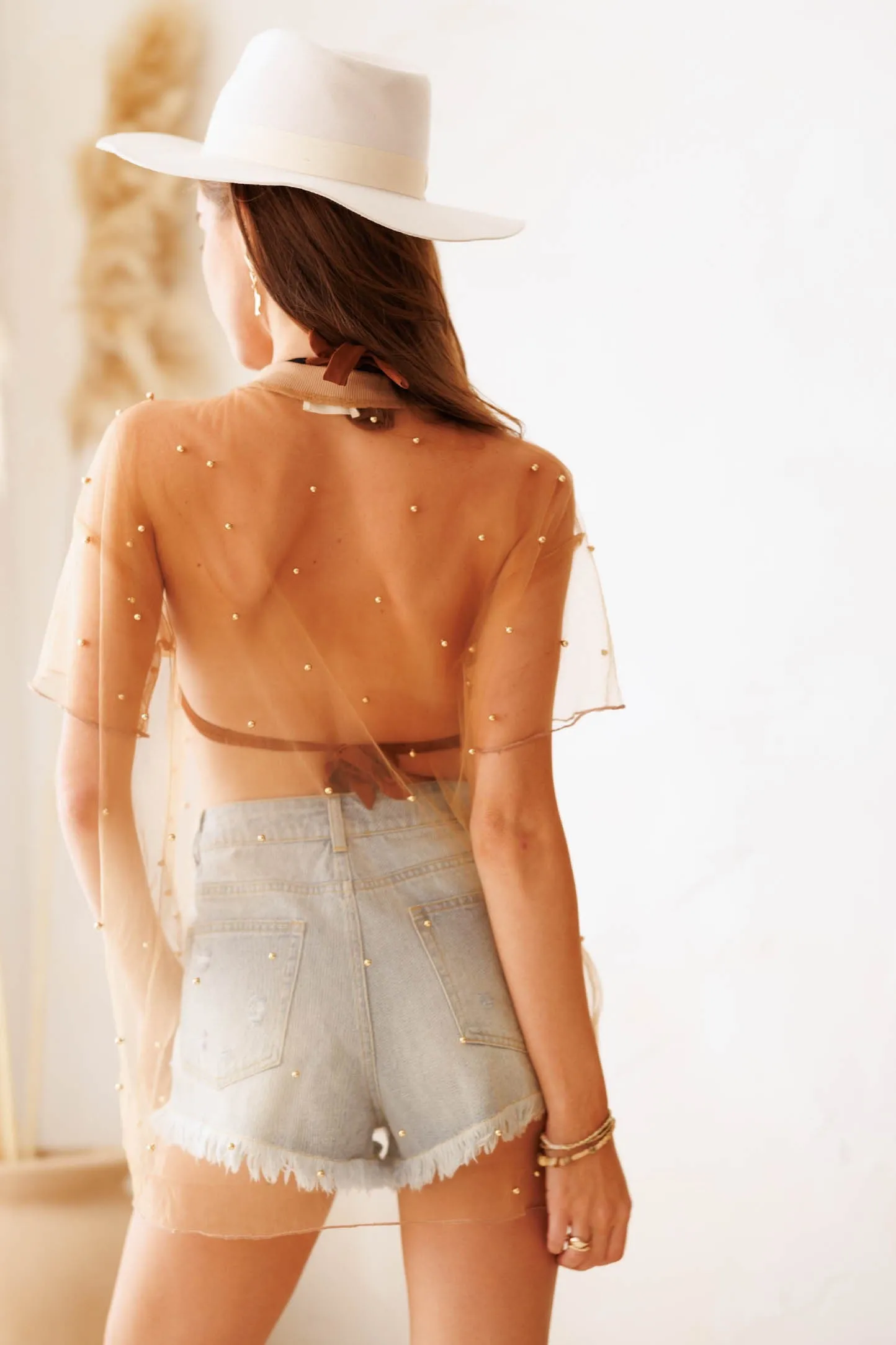 Alyssa Pearl Mesh Top