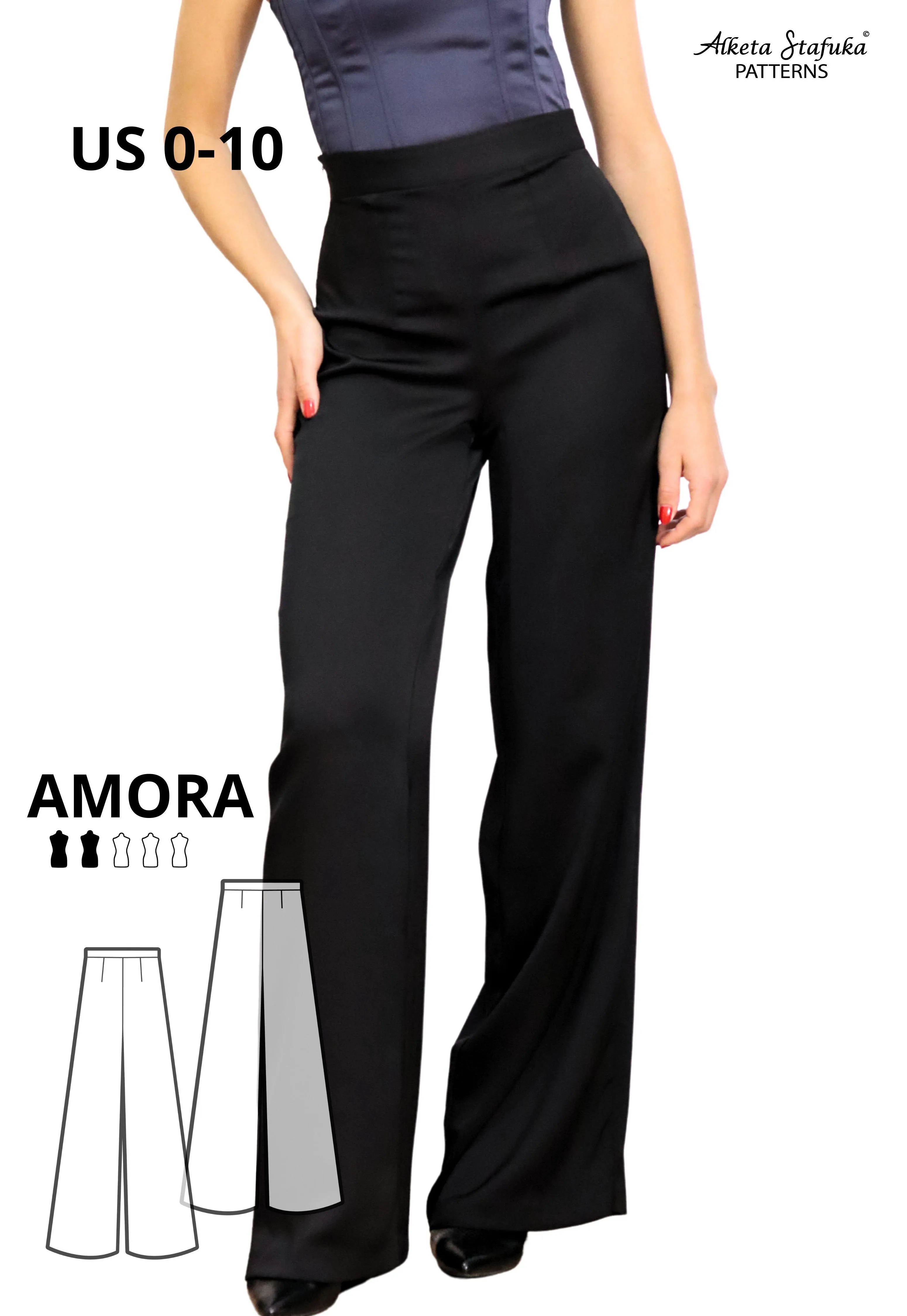 Amora Elegant Palazzo Pants