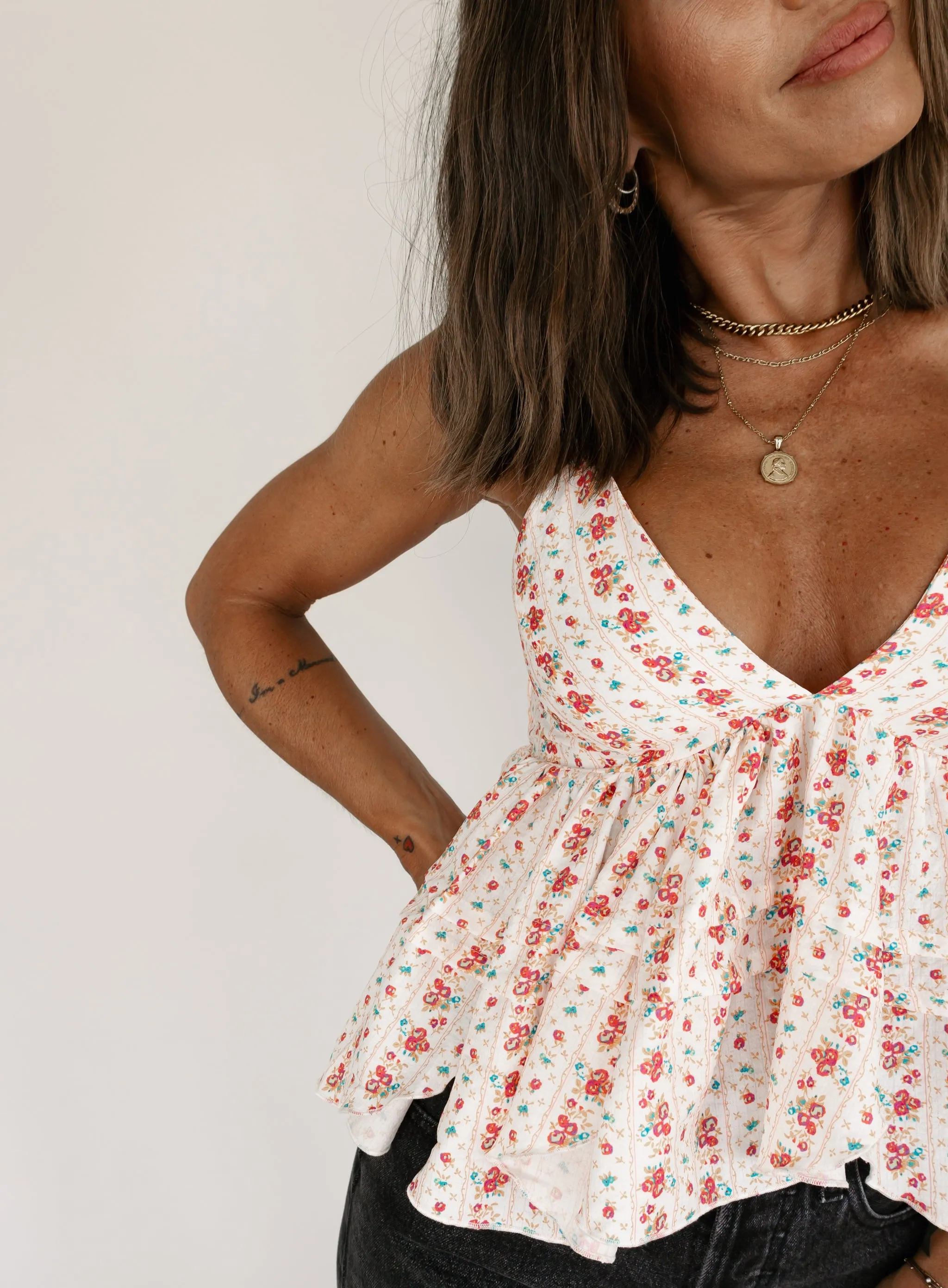 Aspen Peplum Tank - Final Sale