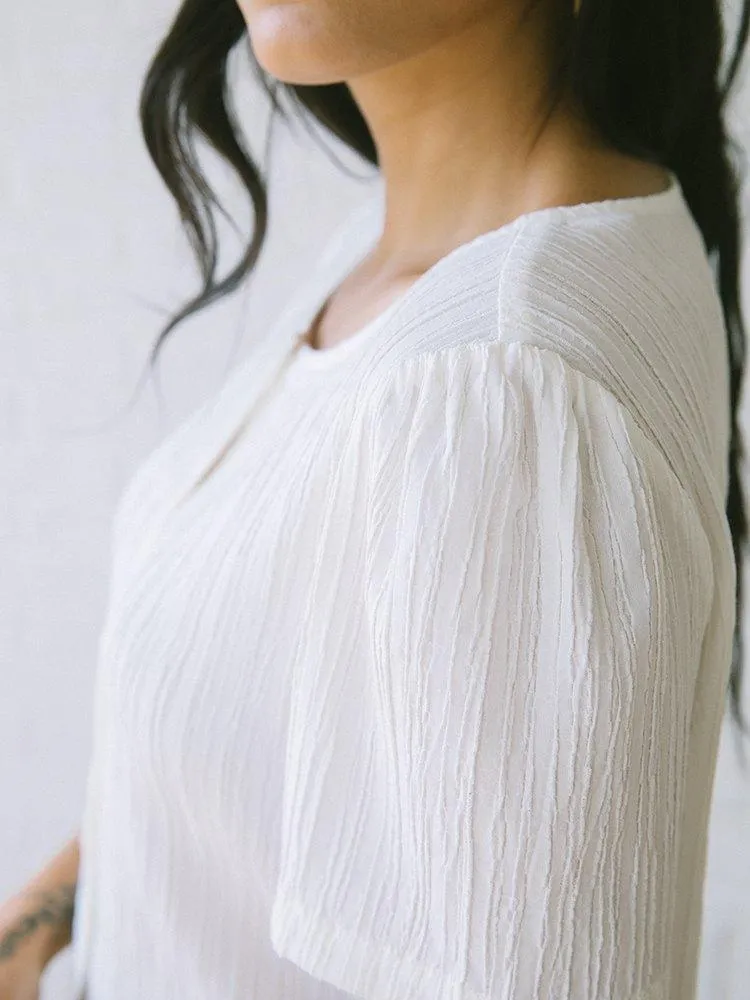 Barcelona Blouse, Cream