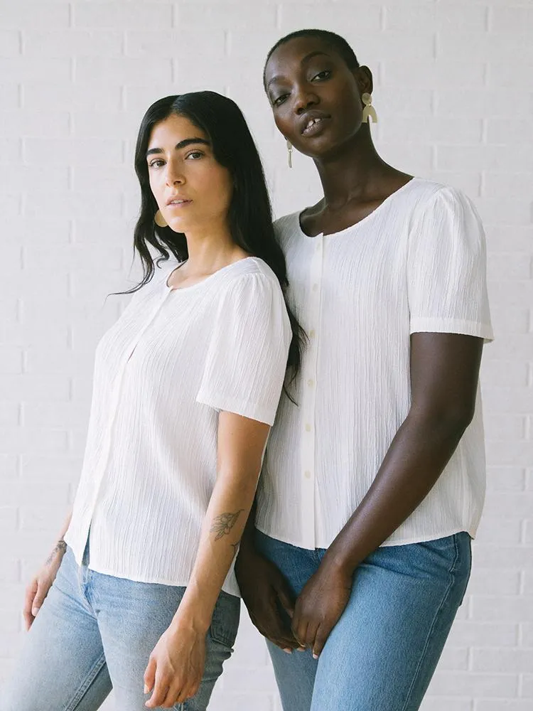 Barcelona Blouse, Cream