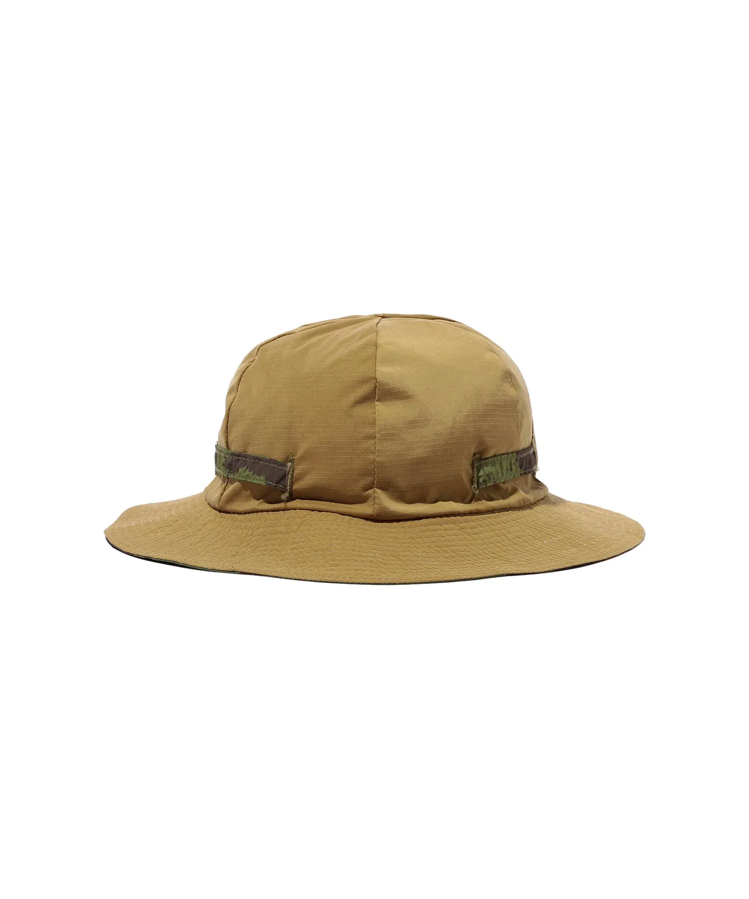 Beams Plus Mil Rev Sun Hat Nylon Camo Print - Olive