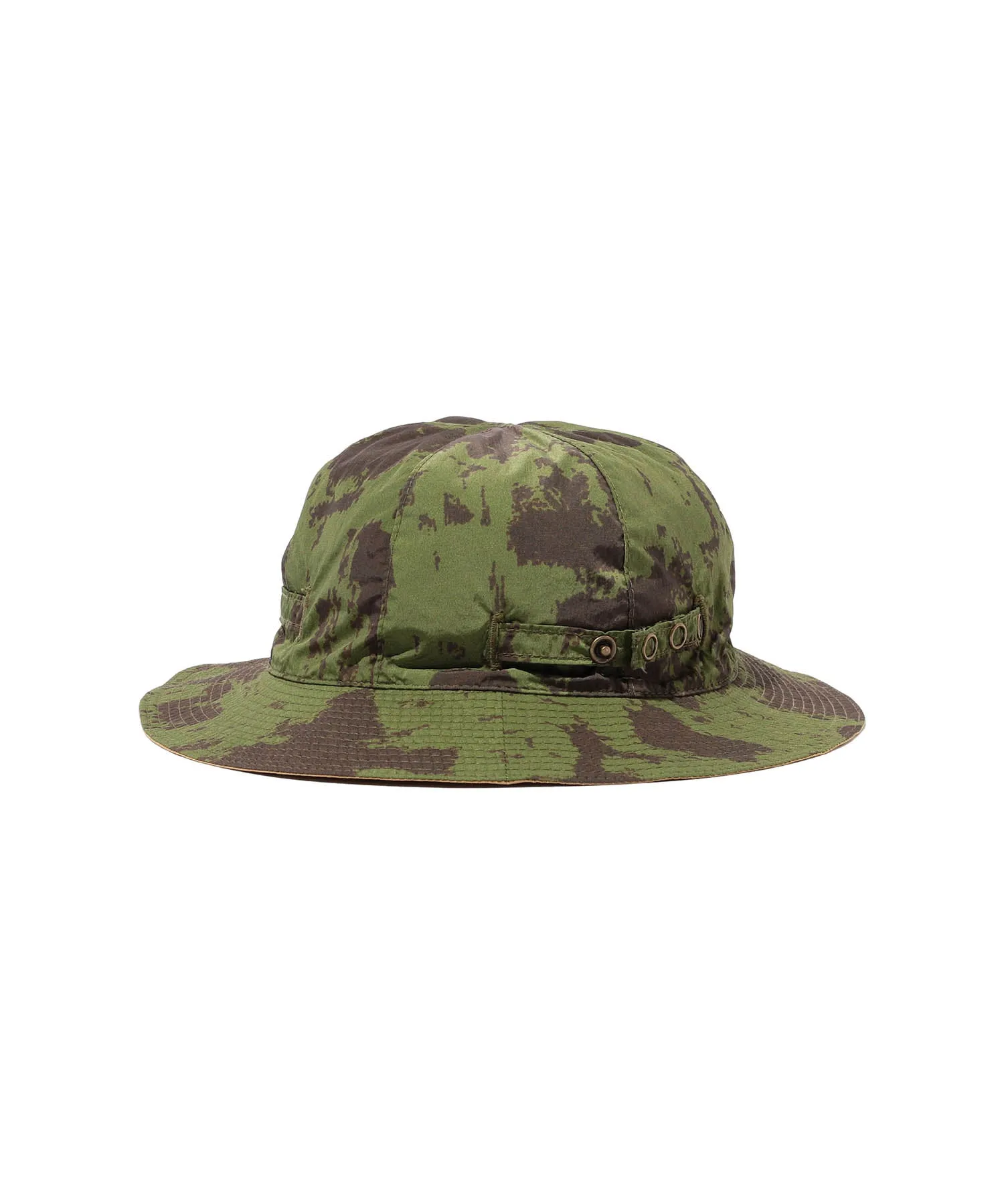 Beams Plus Mil Rev Sun Hat Nylon Camo Print - Olive