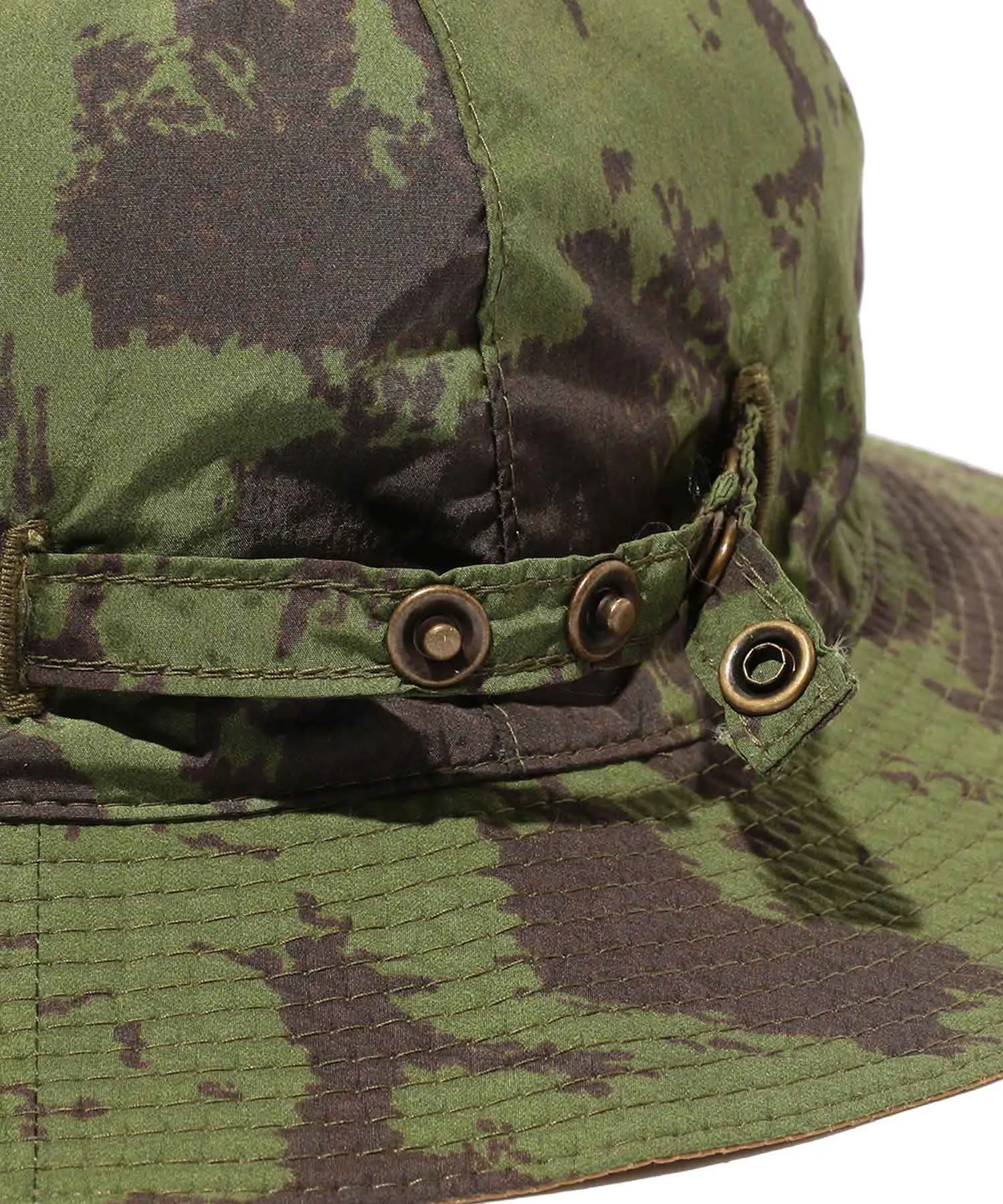 Beams Plus Mil Rev Sun Hat Nylon Camo Print - Olive