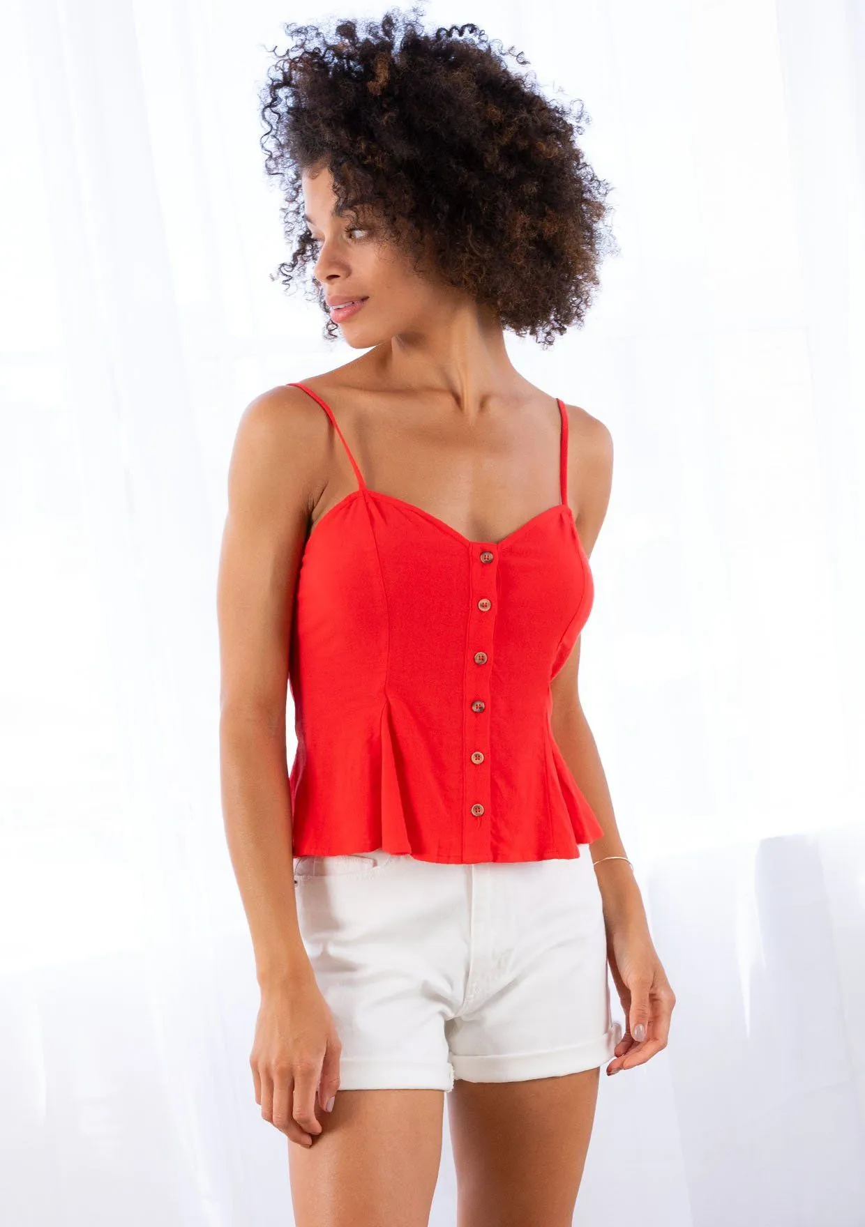 Betty Button Front Cami