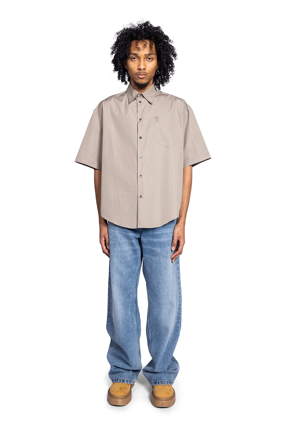 BOXY SHORT SLEEVE BOXY SHIRT ASH