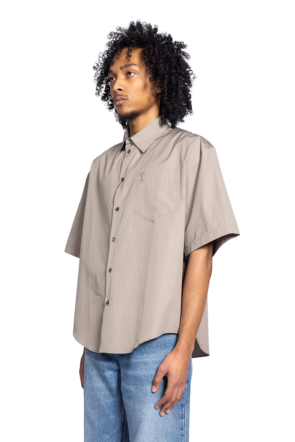 BOXY SHORT SLEEVE BOXY SHIRT ASH