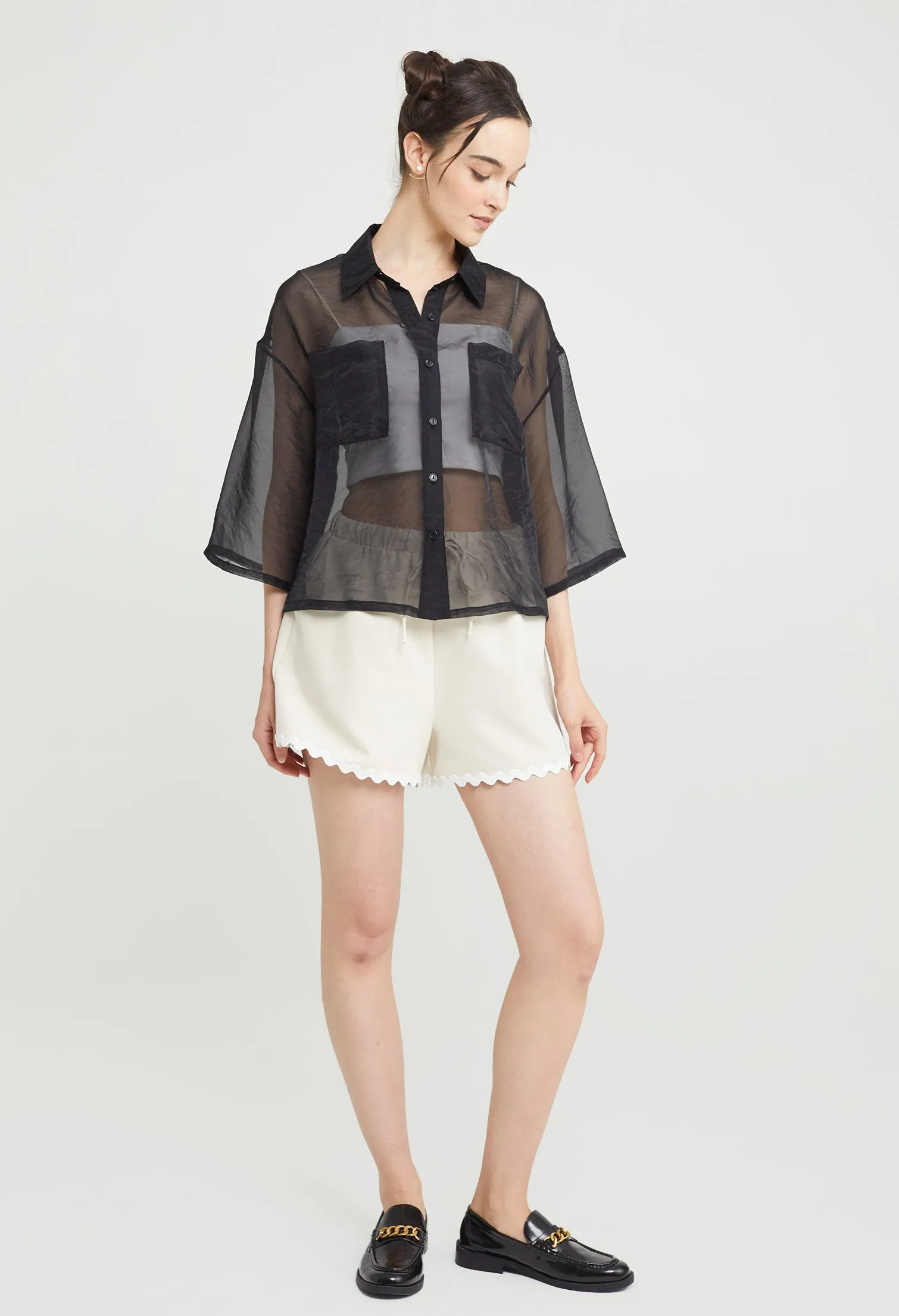 Breezy Wrinkled Button Up Shirt