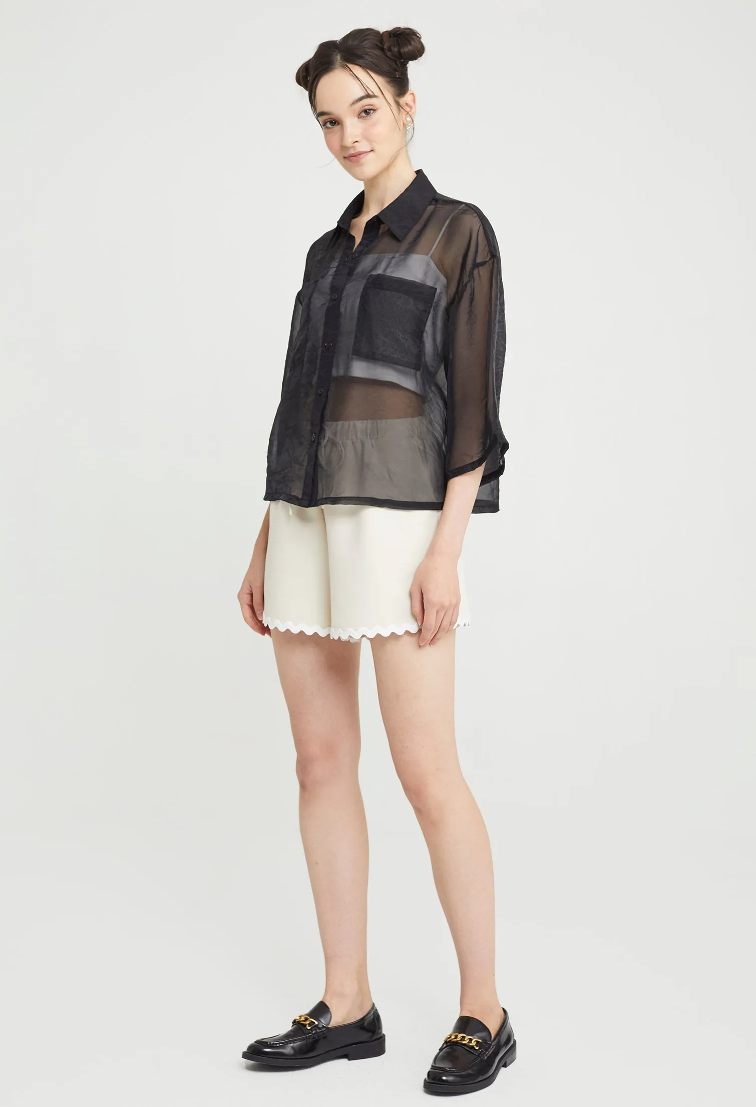 Breezy Wrinkled Button Up Shirt