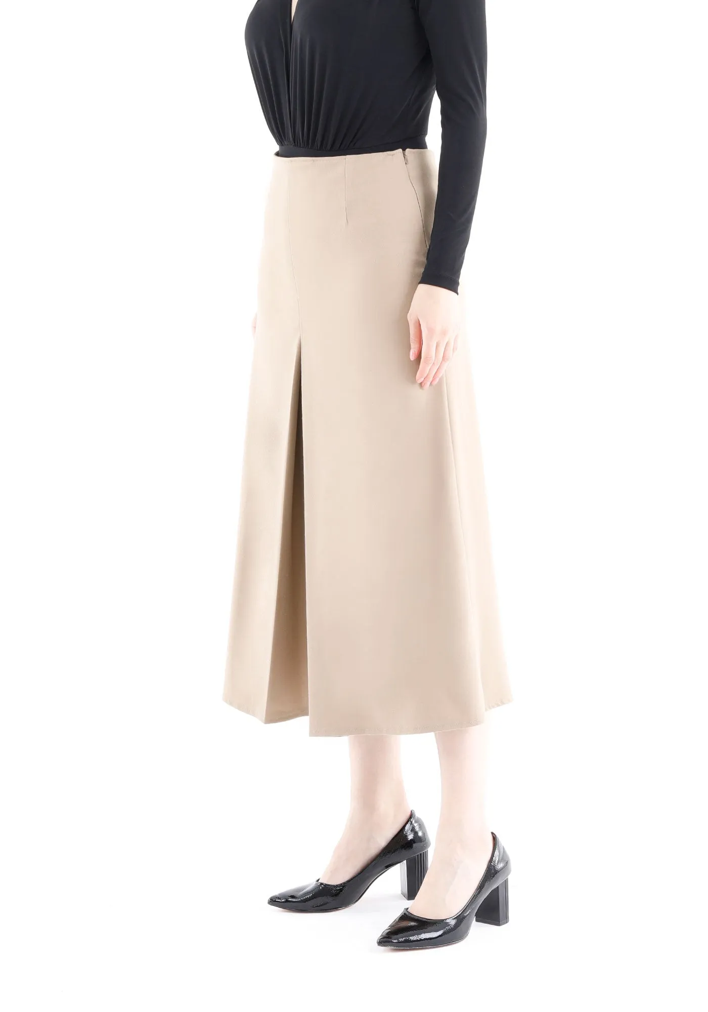Camel Cropped Palazzo Pants
