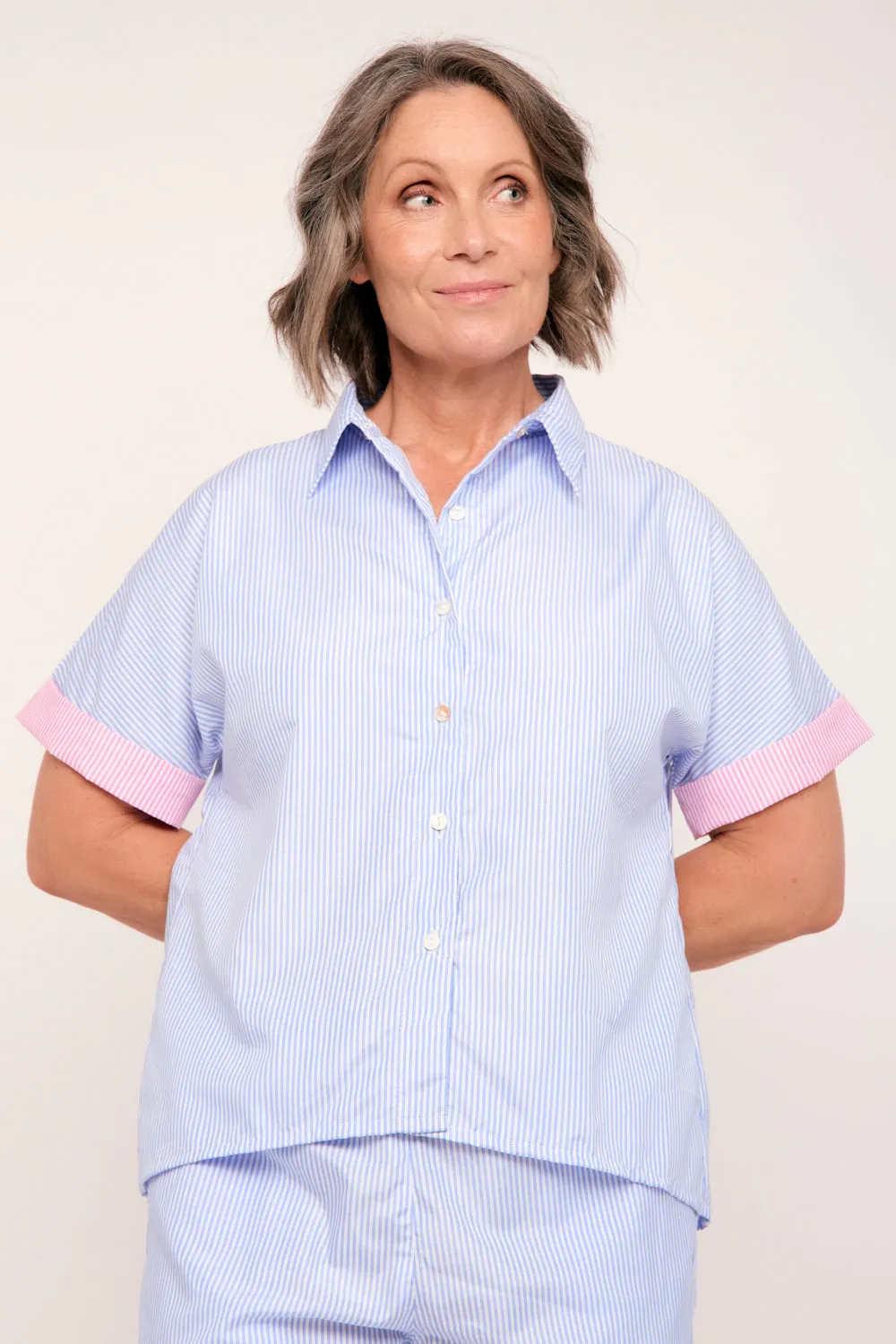 Carmen Pyjama Shirt in Sunny Day Stripes
