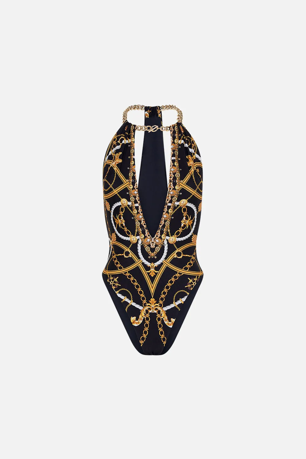 CHAIN NECK PLUNGE ONE PIECE COAST TO COAST