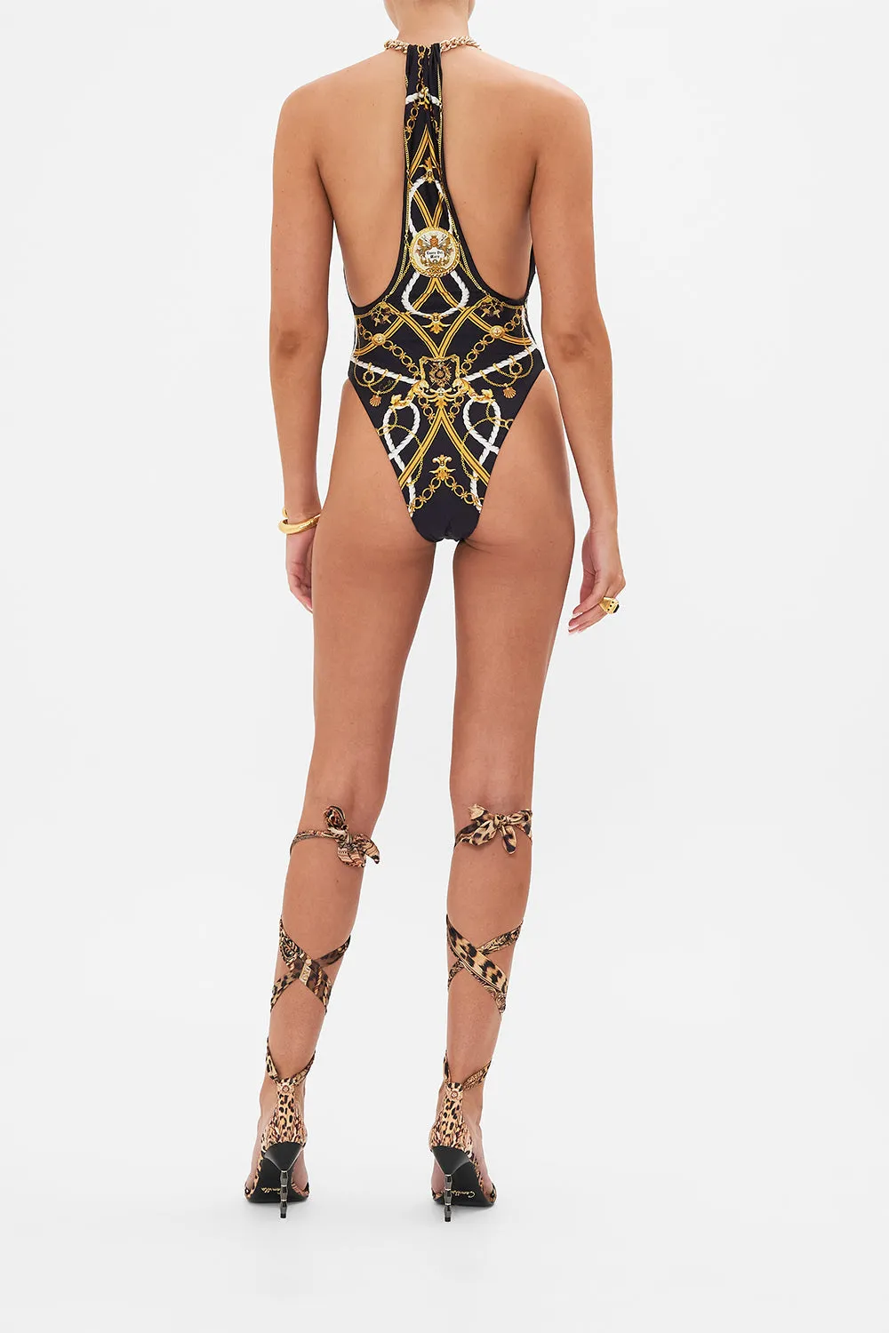 CHAIN NECK PLUNGE ONE PIECE COAST TO COAST