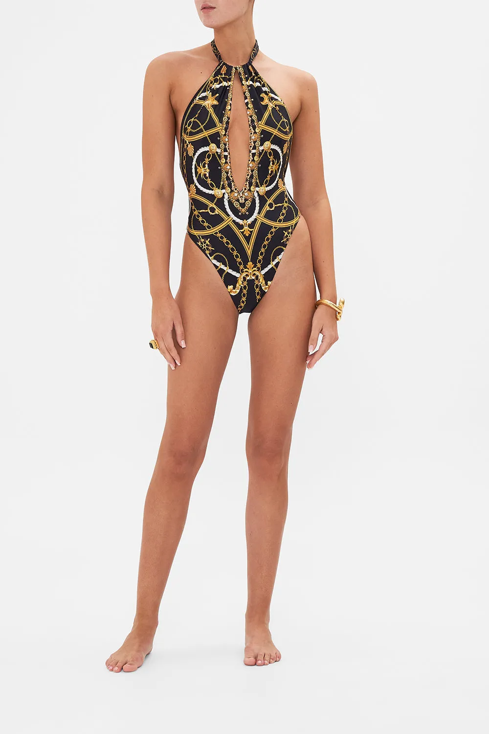 CHAIN NECK PLUNGE ONE PIECE COAST TO COAST