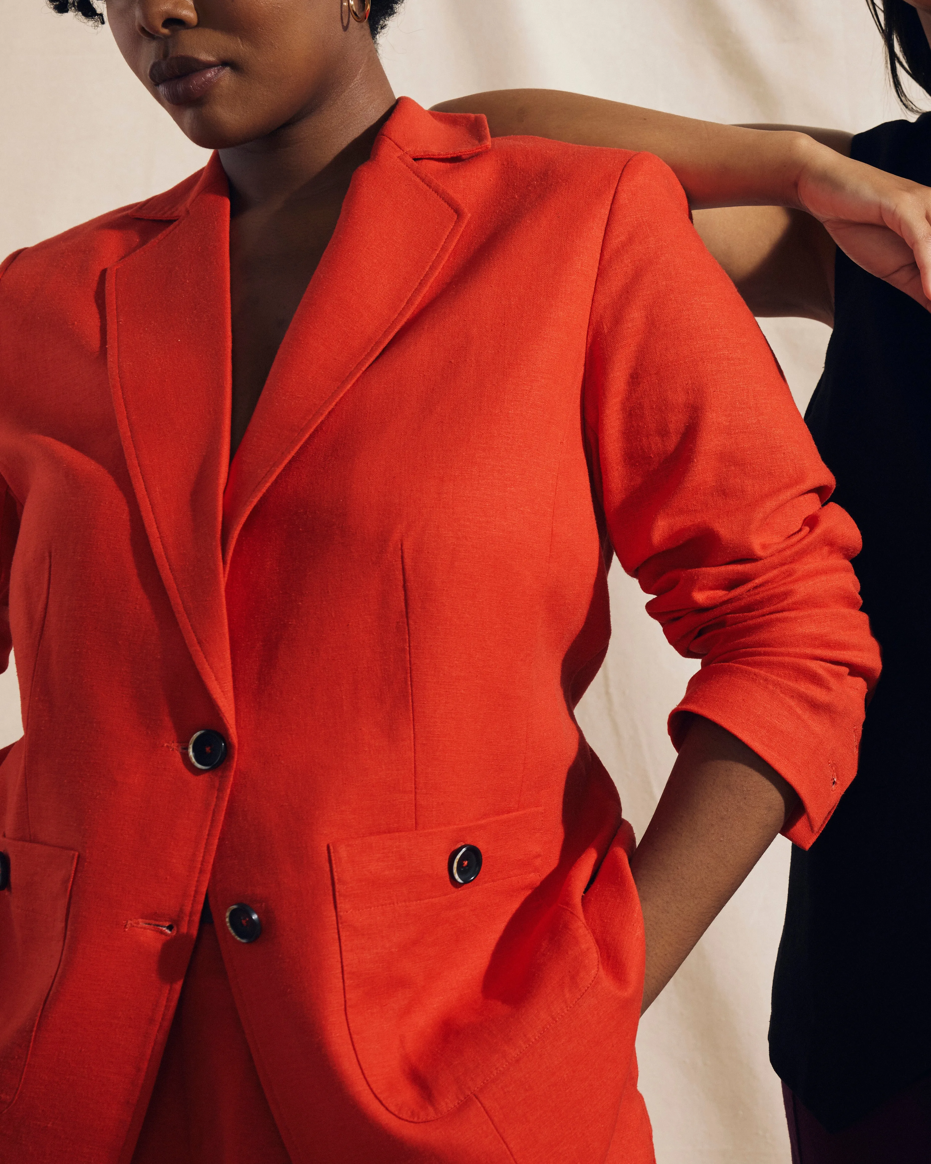 Coastal Linen Blazer - Shoreline Sunset