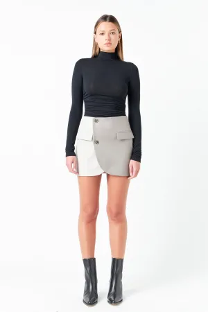 Colorblock Mini Skirt