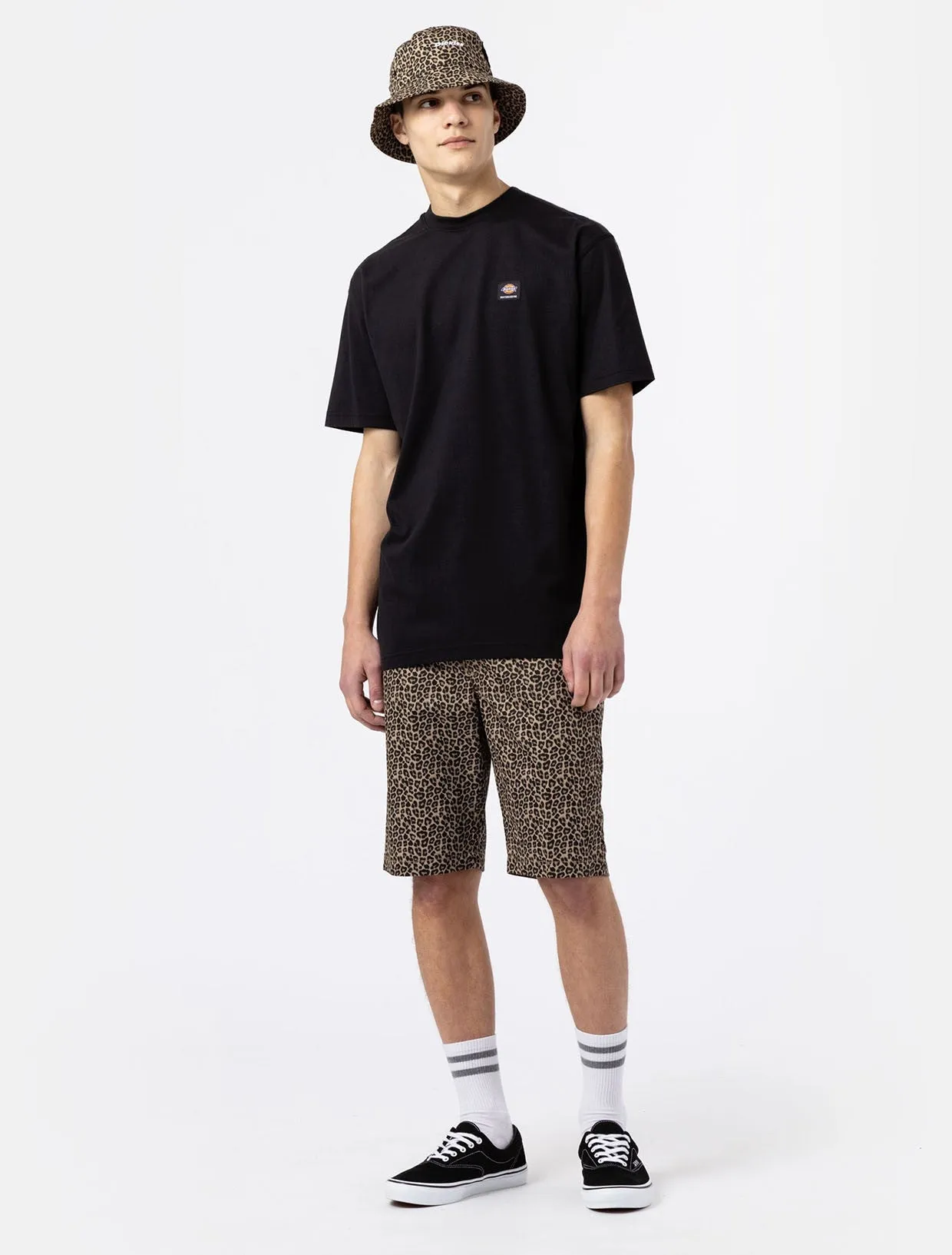 DICKIES SILVER FIRS SHORT LEOPARD PIRNT 874