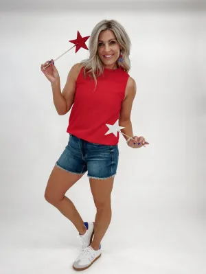 Easy Breezy Sleeveless Top, Red