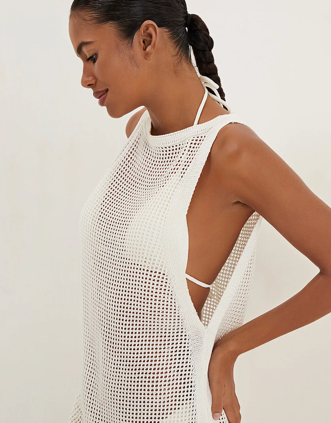 Erika Short Cover Up - White