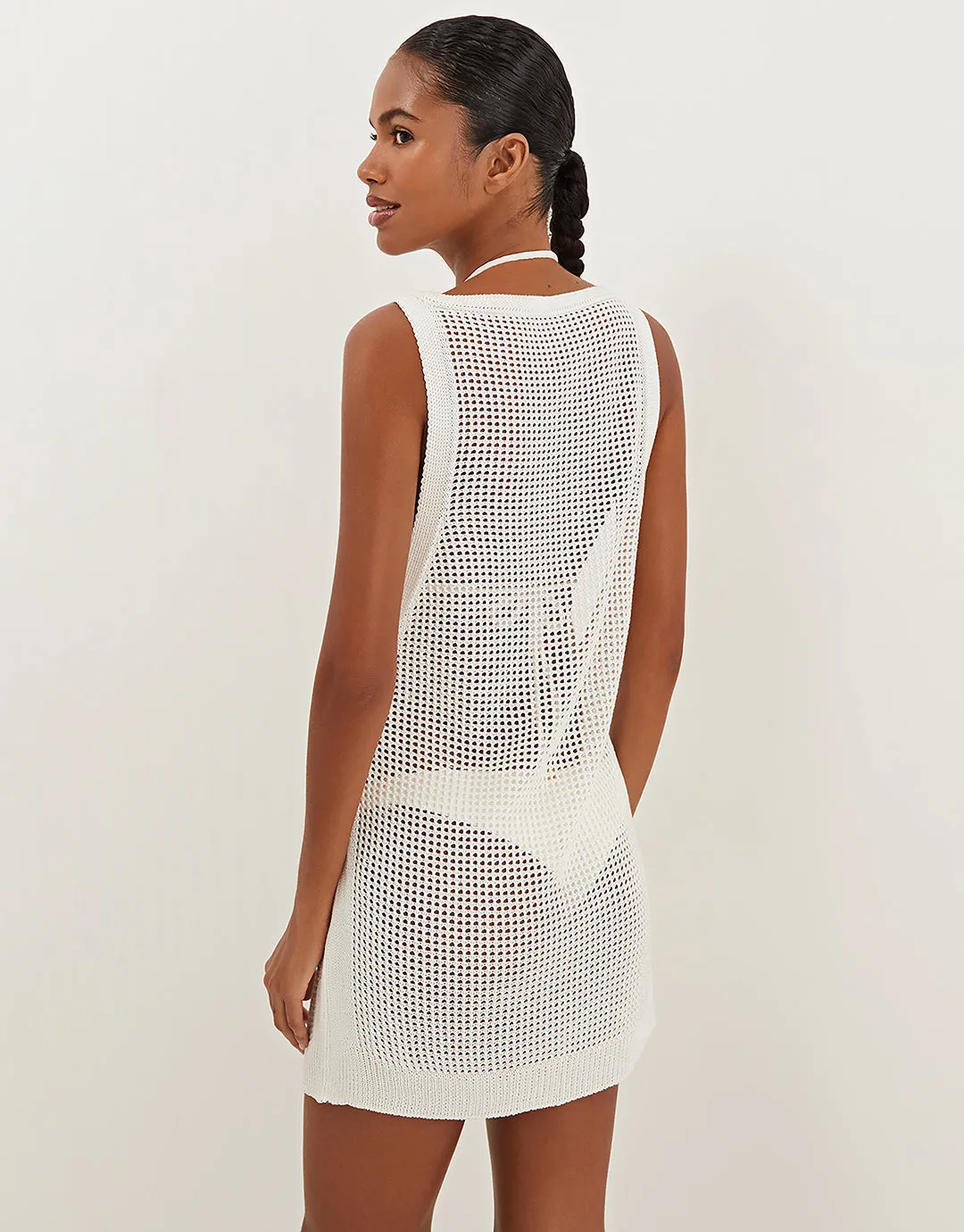 Erika Short Cover Up - White