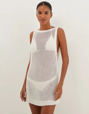 Erika Short Cover Up - White