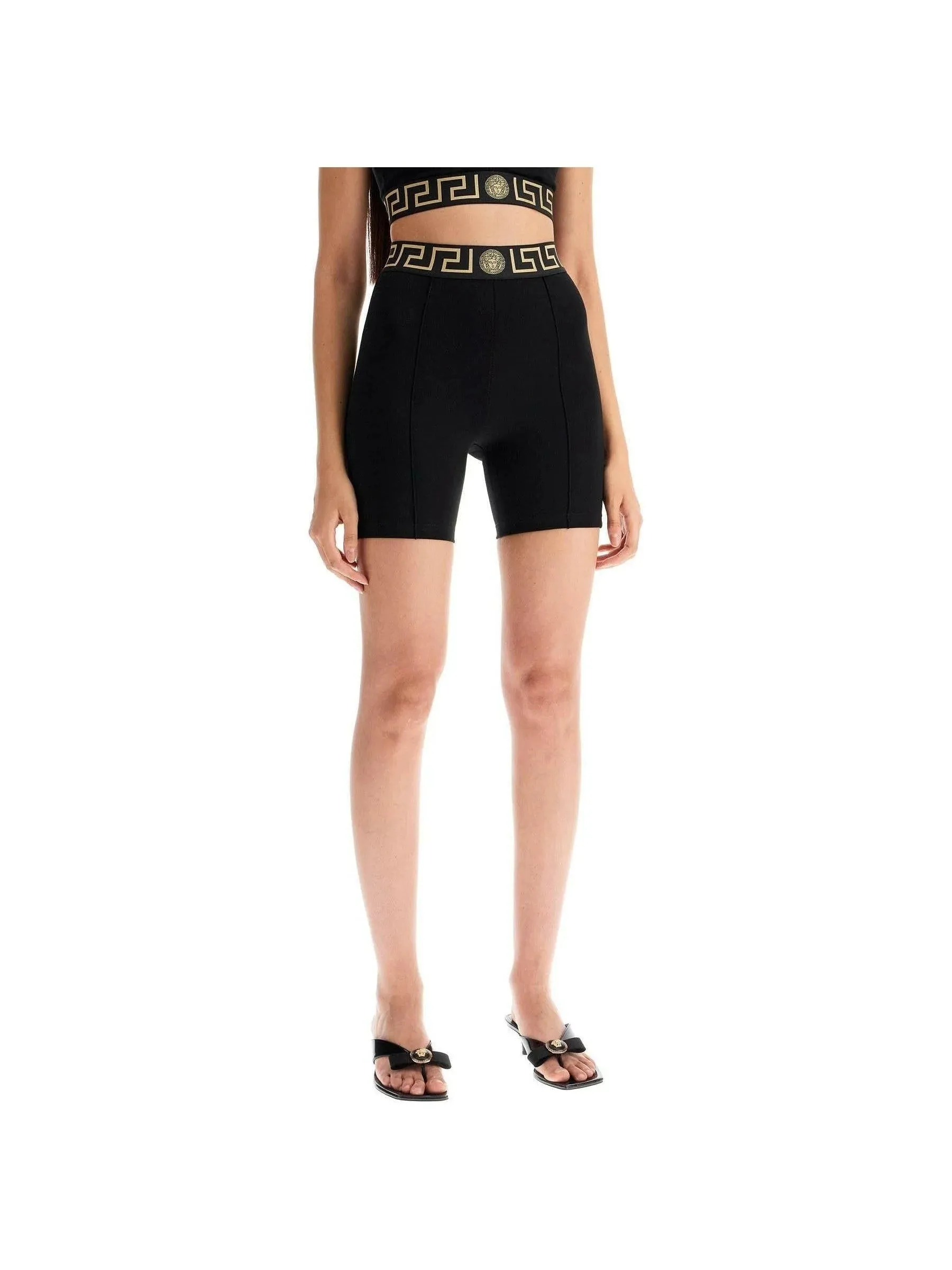Greca Pattern Sport Shorts