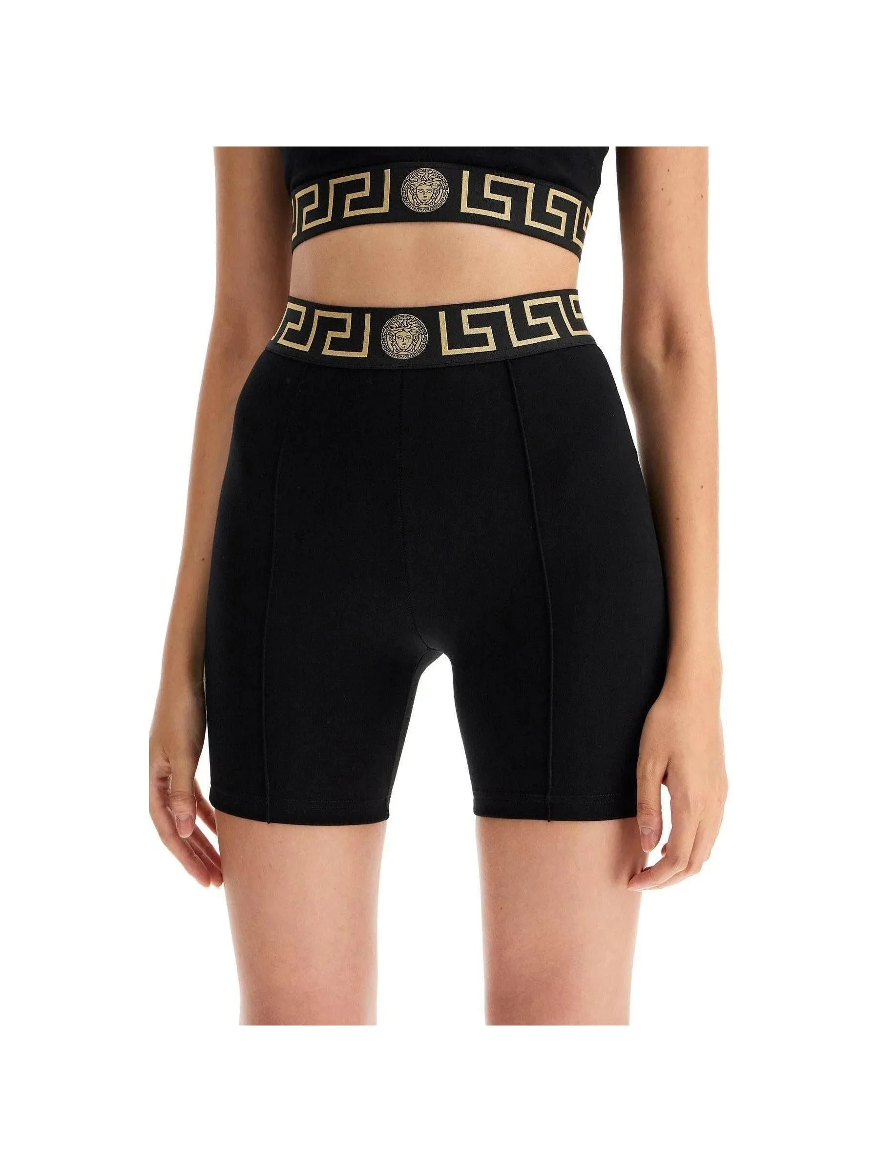 Greca Pattern Sport Shorts