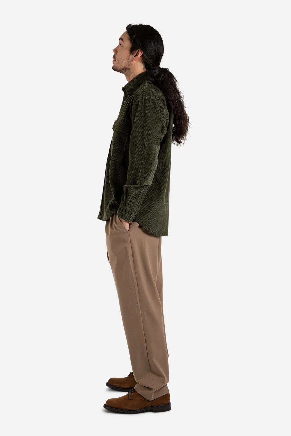 Heavy 8W Corduroy Shirt Jacket - Olive