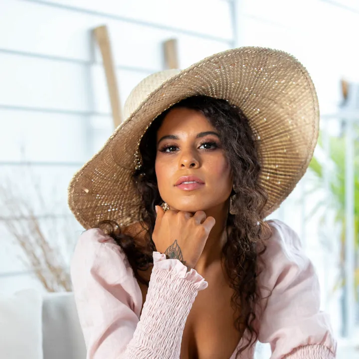 Jessica Natural Broad Brim Hat