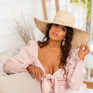 Jessica Natural Broad Brim Hat