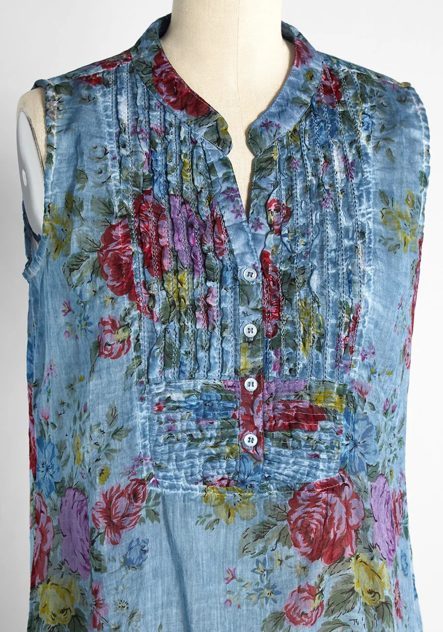 Just Breezing By Sleeveless Shirt