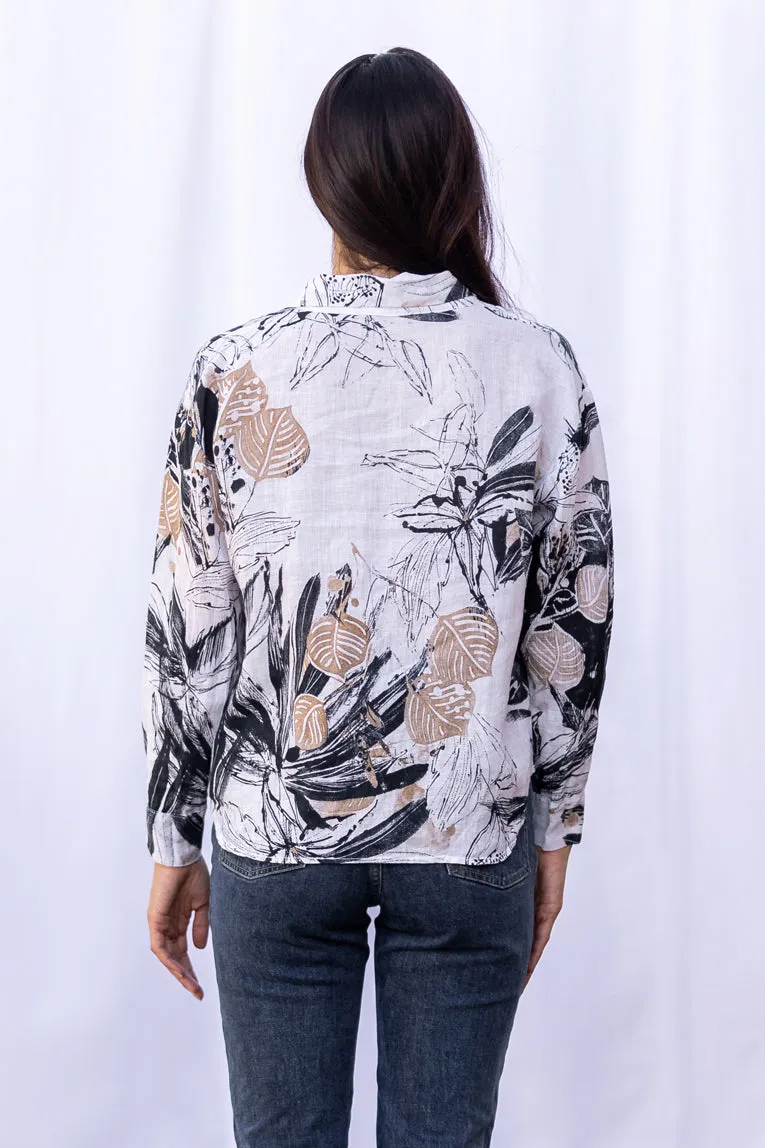 Kristin Button Down (Tropical Linen)
