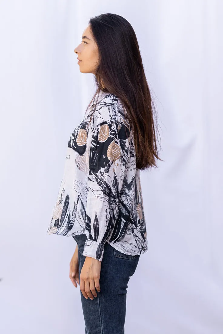 Kristin Button Down (Tropical Linen)