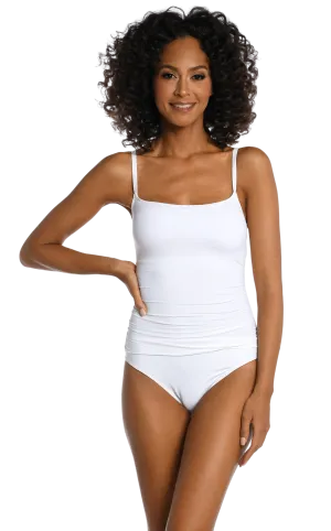 La Blanca Island Goddess Lingerie Mio One Piece Swimsuit - White