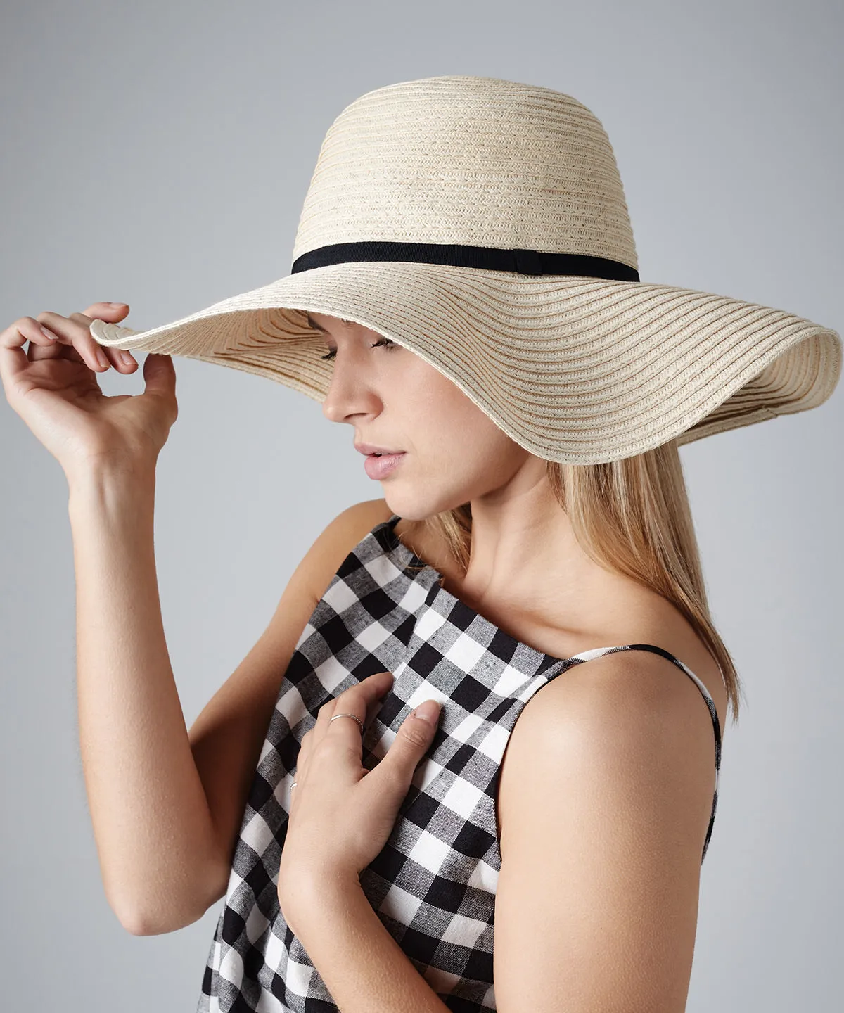 Marbella wide-brimmed sun hat | Black