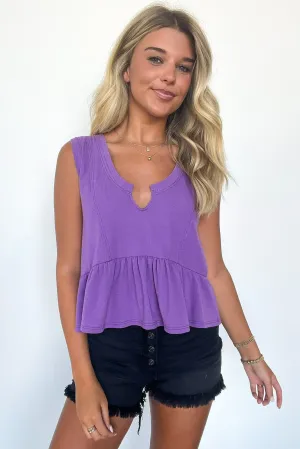 Marin Notch V-Neck Babydoll Tank Top