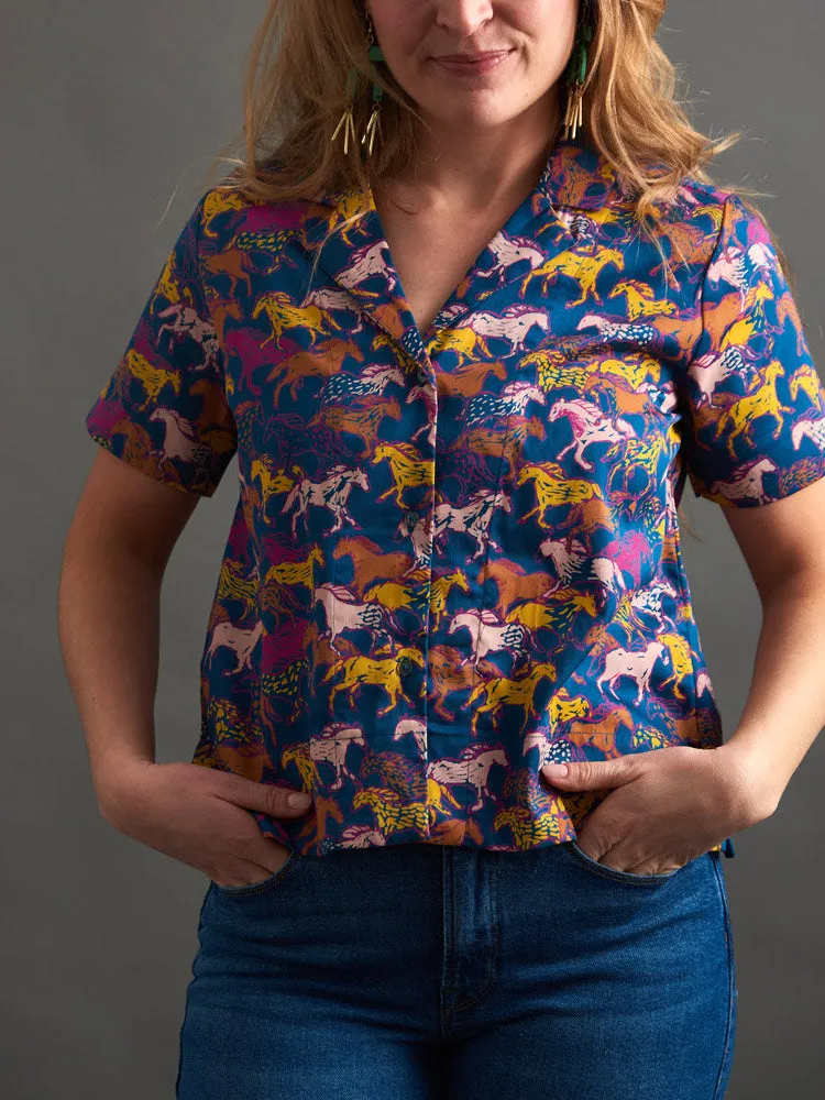 Mata Traders Camp Shirt - Horses