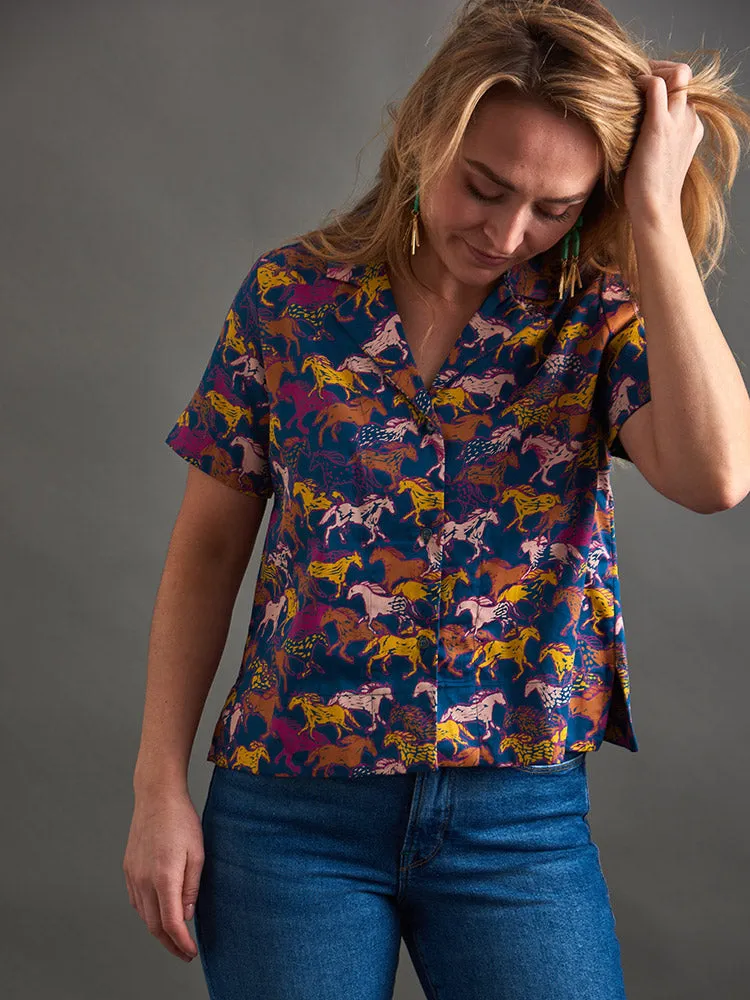 Mata Traders Camp Shirt - Horses