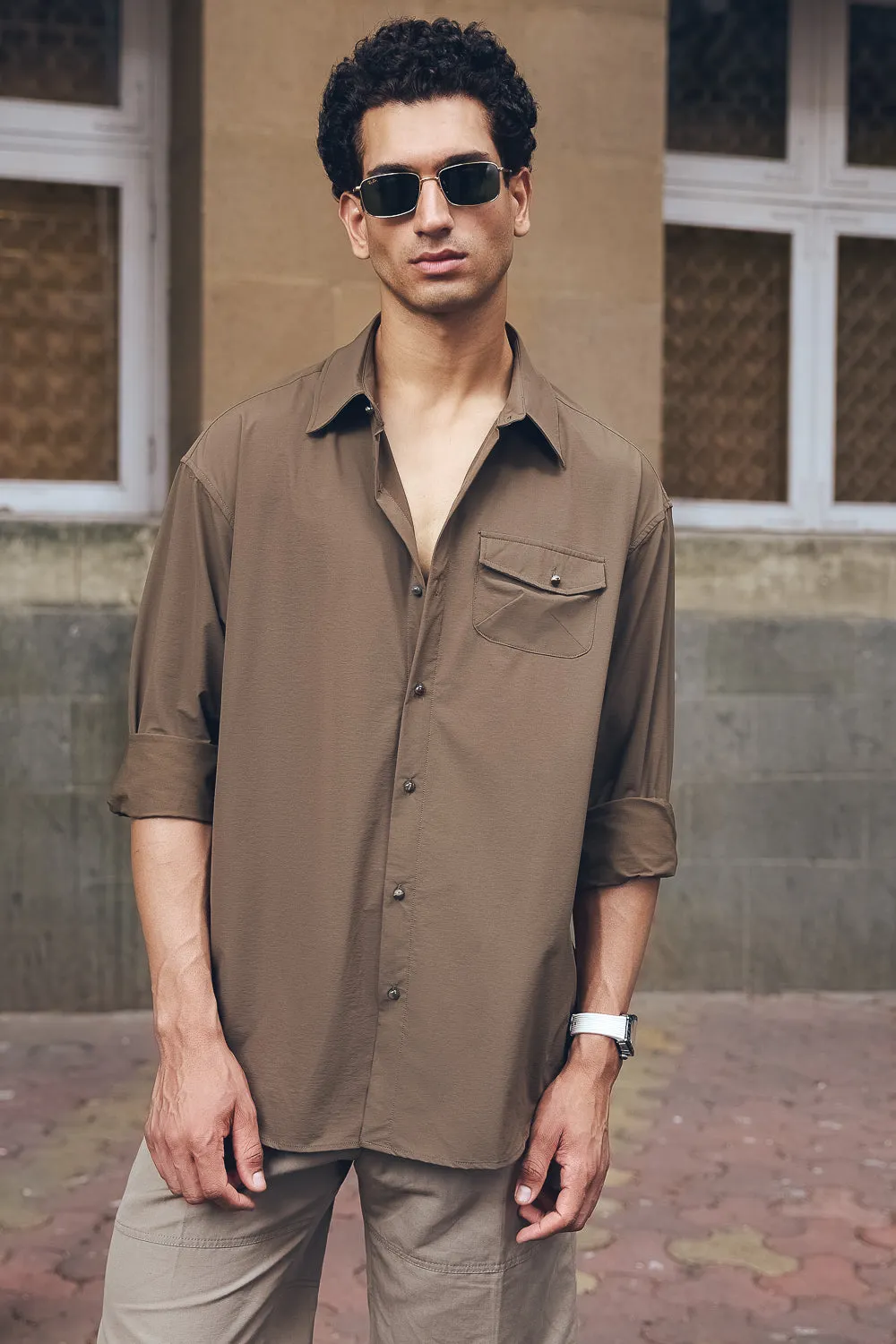 Men's Brown Breezey Light Shirt