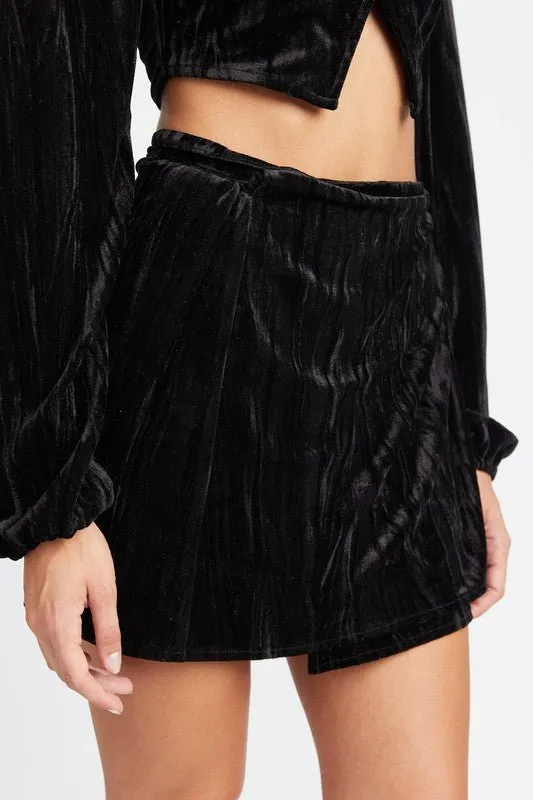 Mini Velvet Skirt