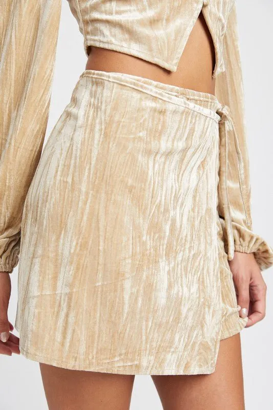 Mini Velvet Skirt