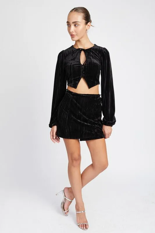 Mini Velvet Skirt