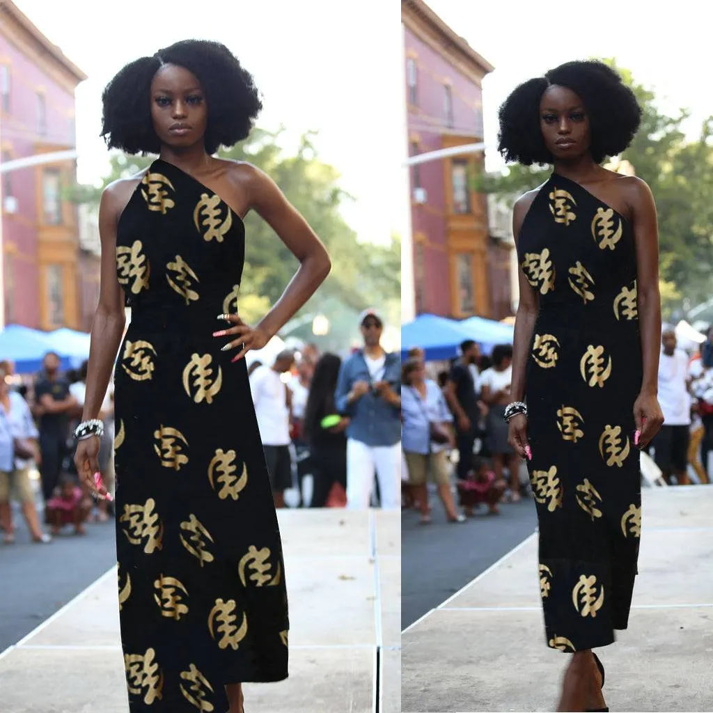 Multi Wear Wrap Skirt Dress with Adinkra symbol