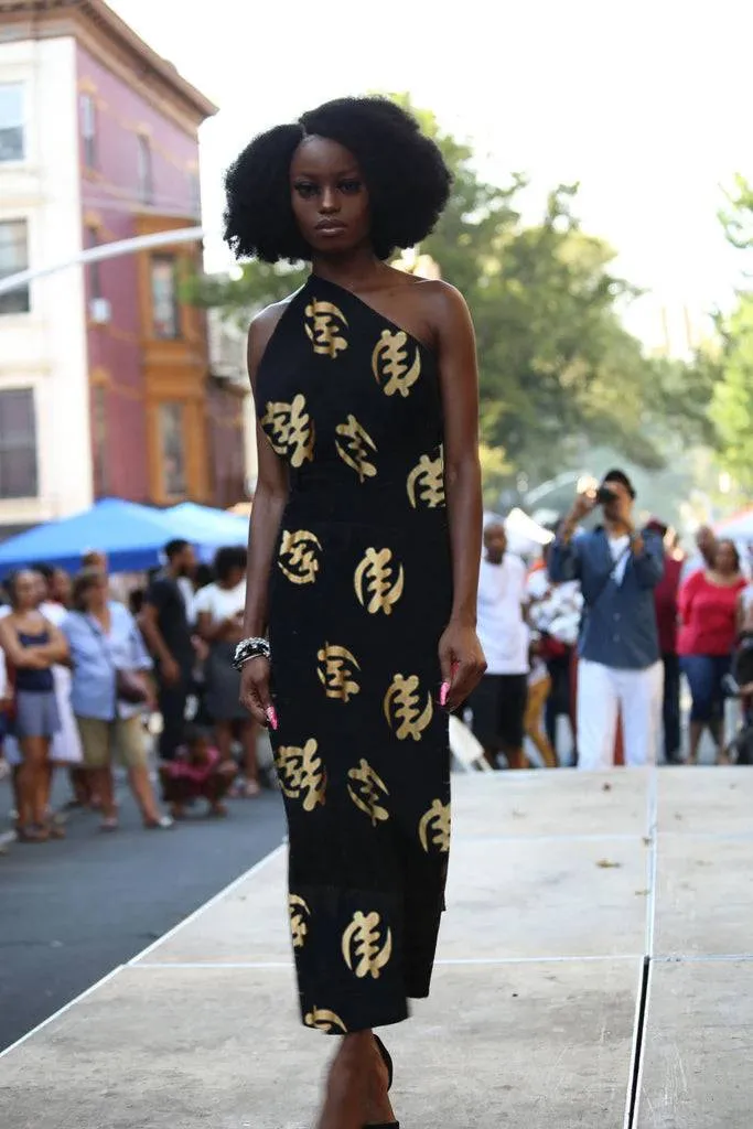 Multi Wear Wrap Skirt Dress with Adinkra symbol