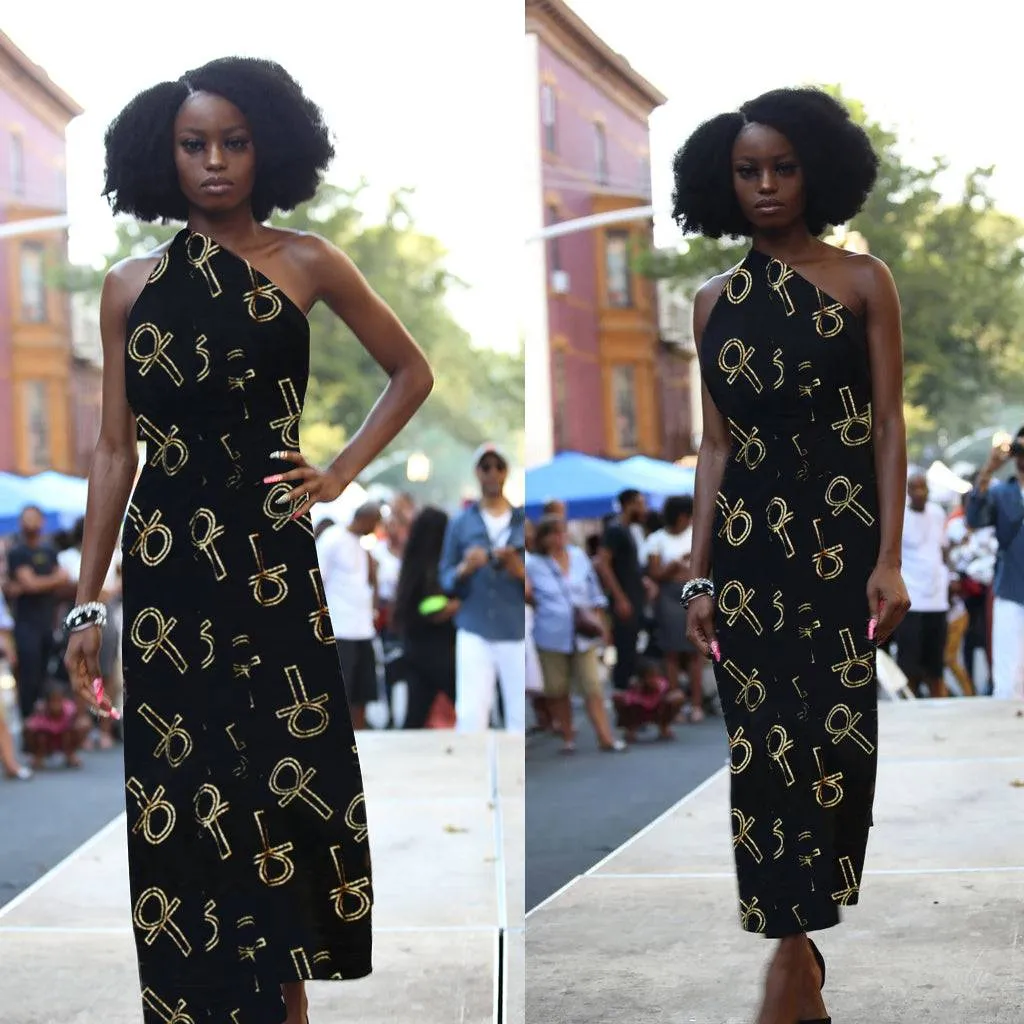 Multi Wear Wrap Skirt Dress with Adinkra symbol