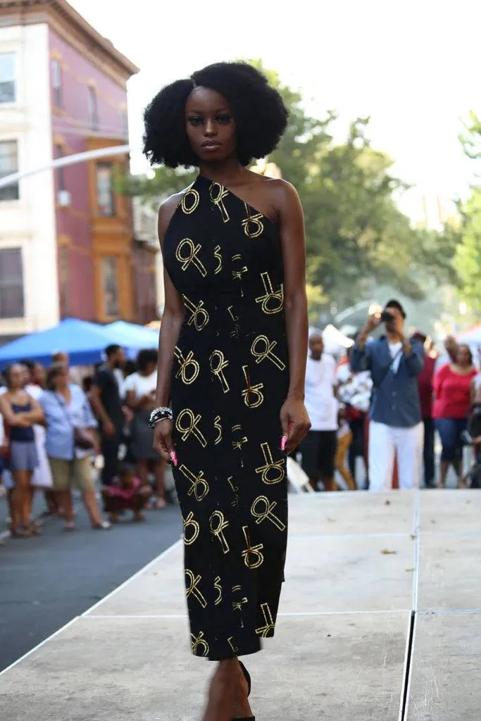Multi Wear Wrap Skirt Dress with Adinkra symbol