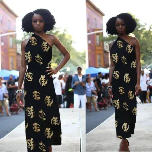 Multi Wear Wrap Skirt Dress with Adinkra symbol