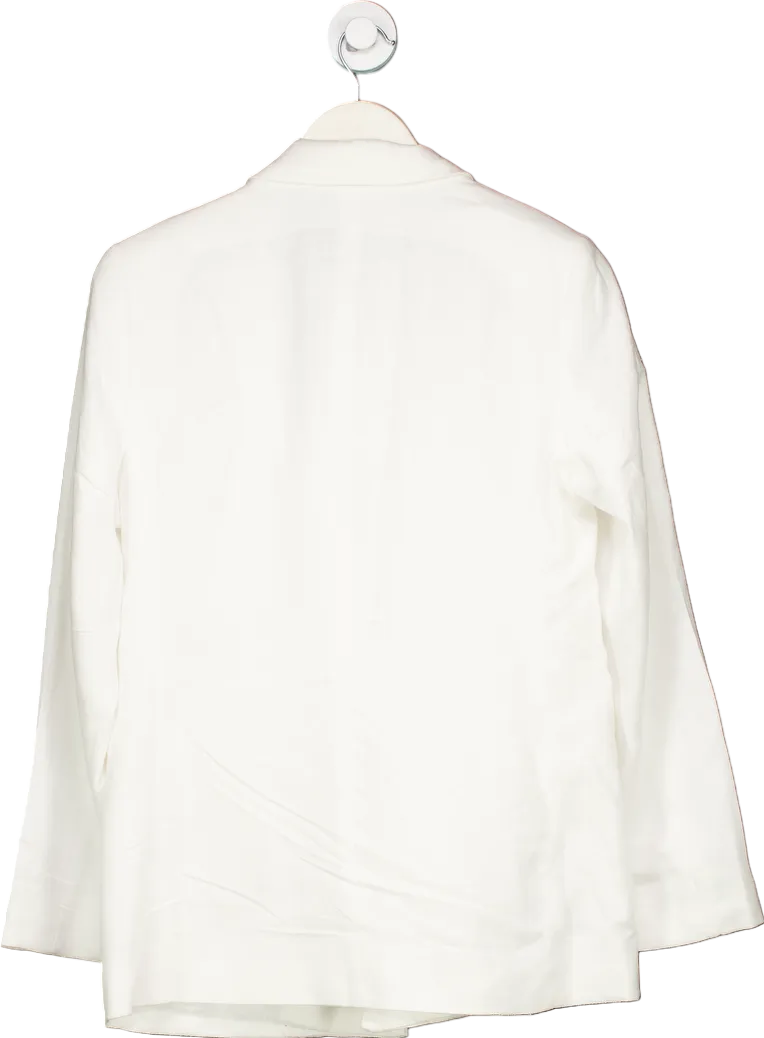 New Look White K Lila Linen Blazer UK 12