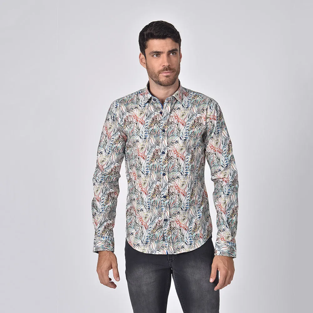 Rain Forest Leaves Button Down Shirt