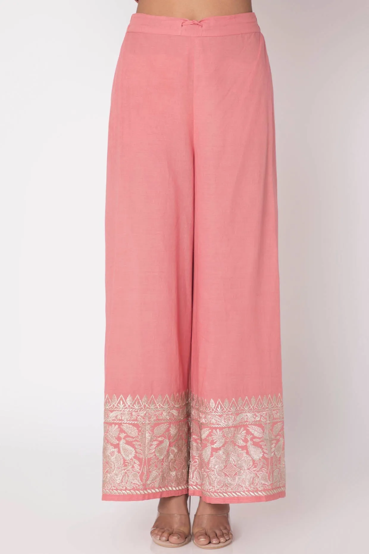 Rati Salmon Pink Palazzo Set
